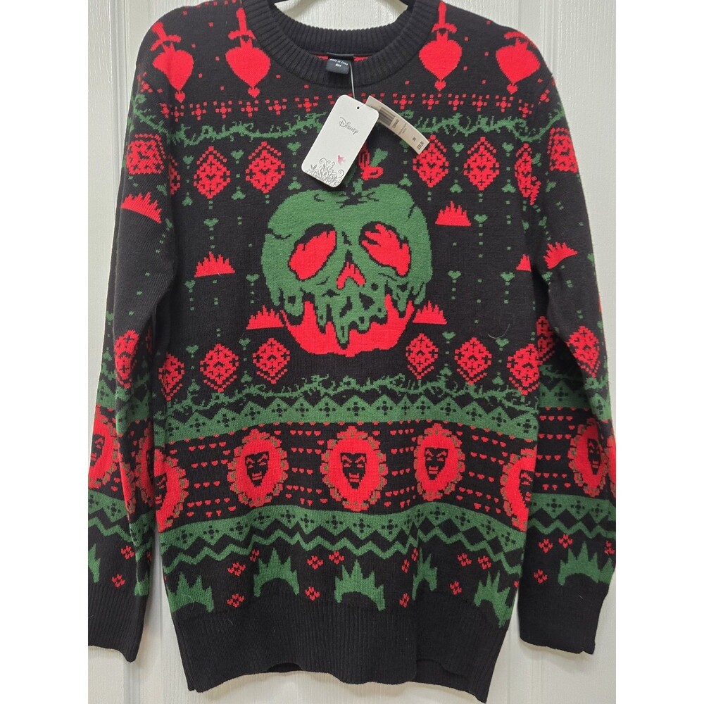 NWT Disney Snow White Poison Apple Ugly Christmas Sweater Size SMALL Unisex